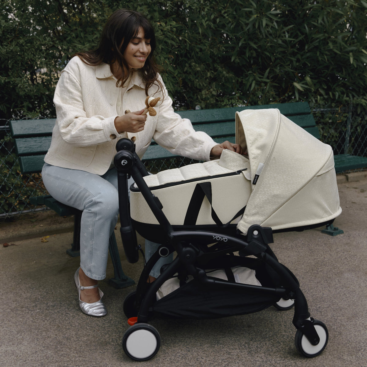 Passeggino Stokke YOYO⁵ con culla Bonpoint Beige - Immagine 9