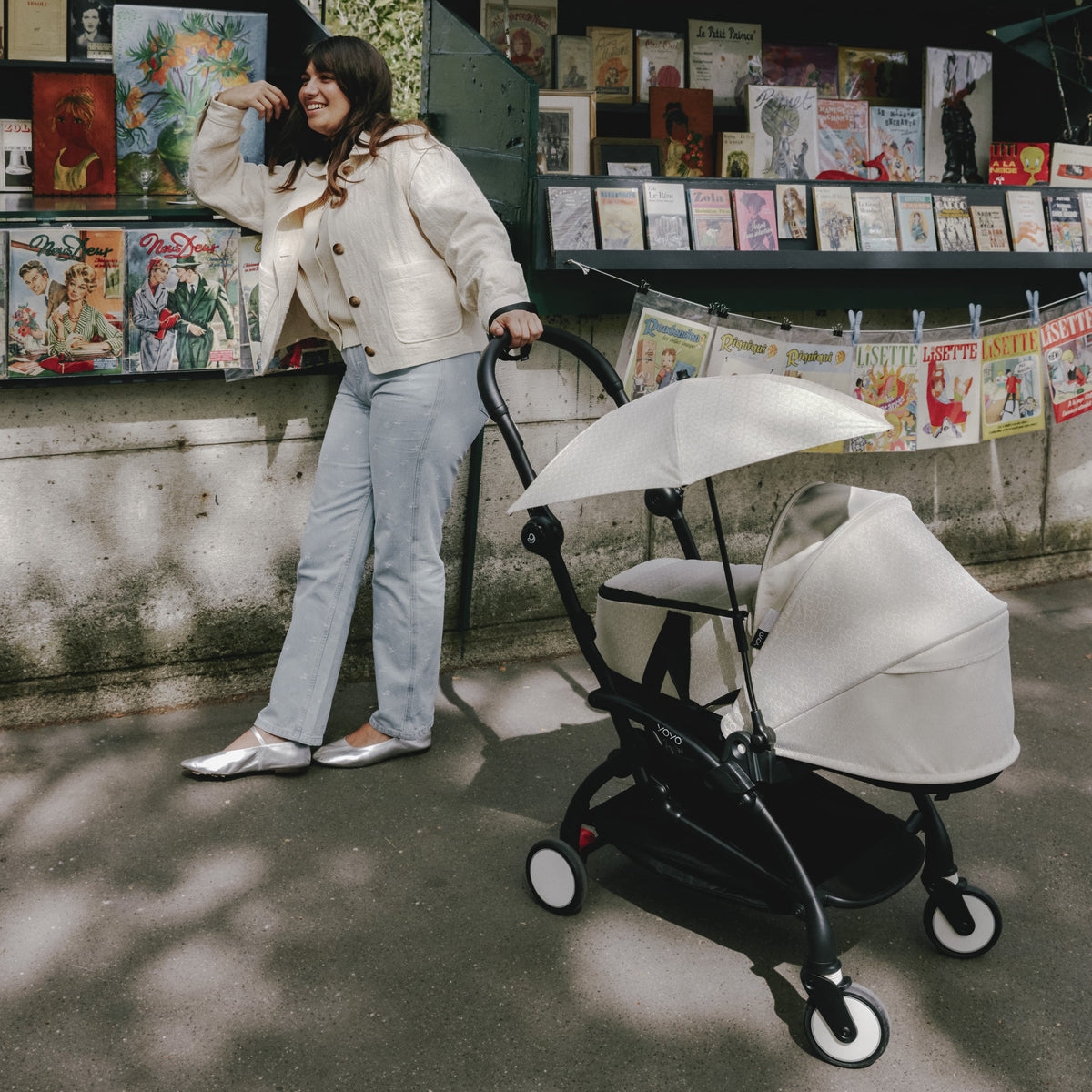 Passeggino Stokke YOYO⁵ con culla Bonpoint Beige - Immagine 7