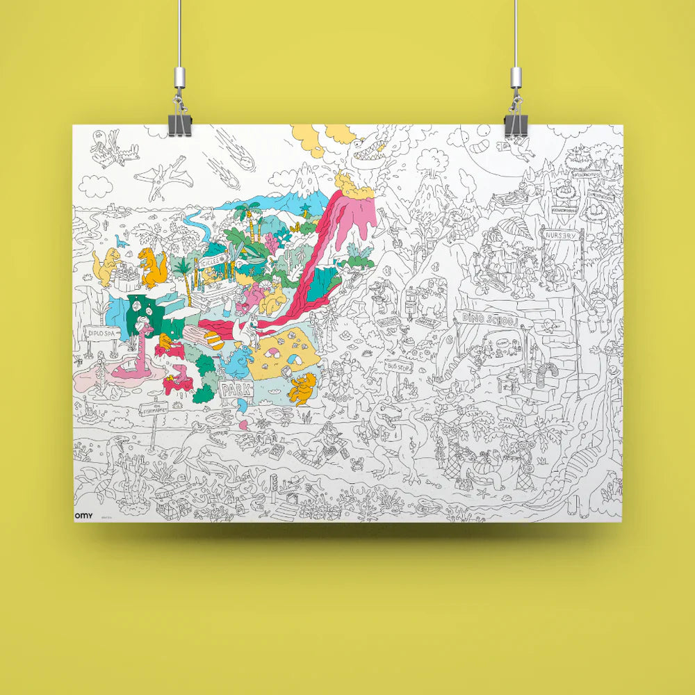 Poster géant à colorier OMY Dino