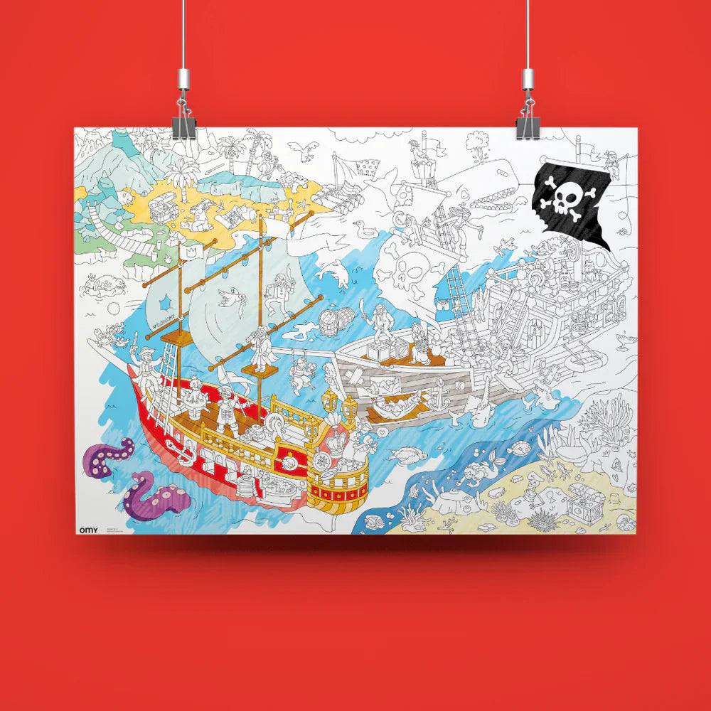 OMY Riesen-Ausmalposter Piraten