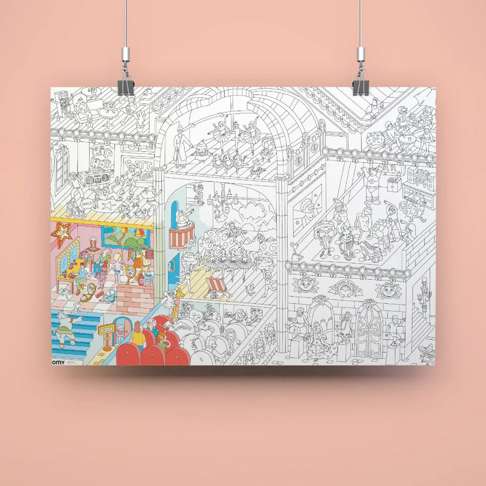 OMY giant coloring poster Dance