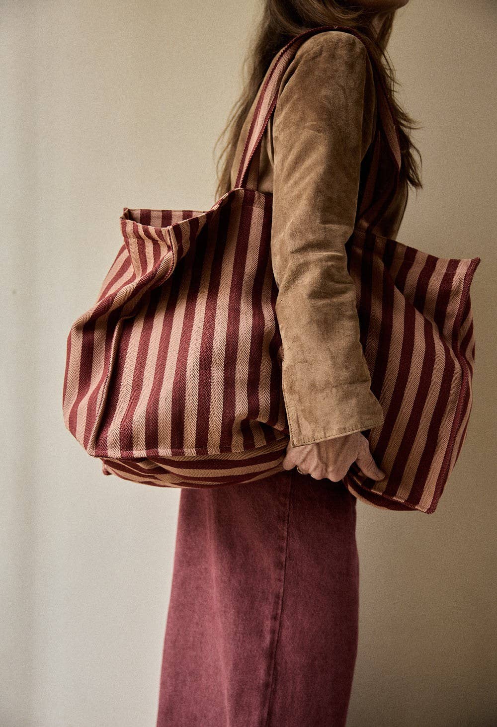 Gabrielle Paris borsa weekend in cotone a righe Garance