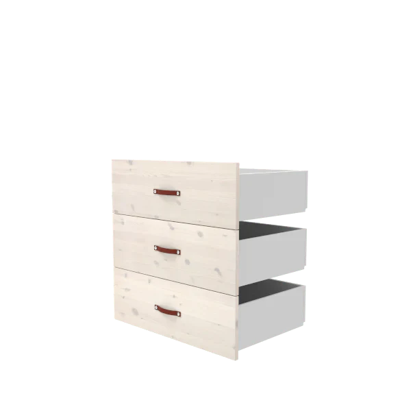 Lifetime Kidsrooms ALL-IN-ONE - 3 drawers for base unit 80 cm Whitewash