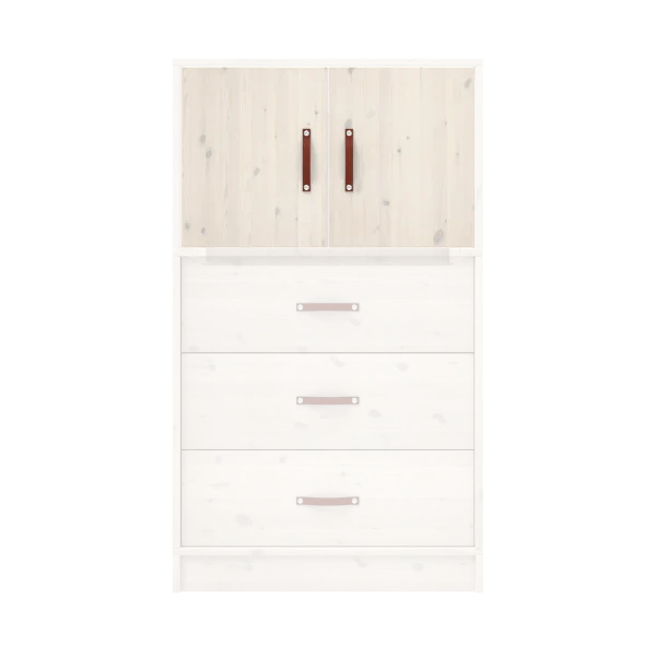 Lifetime Kidsrooms ALL-IN-ONE - Door set for extra headboard - high 80 cm Whitewash