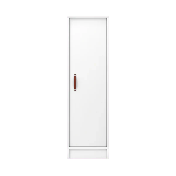 Lifetime Kidsrooms ALL-IN-ONE Armoire haute avec portes, étagère et tringle à vêtements Whitewash