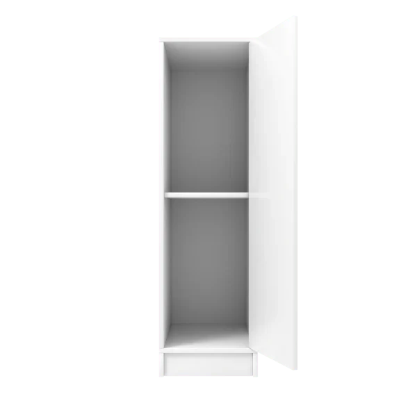 Lifetime Kidsrooms ALL-IN-ONE Armoire haute avec portes, étagère et tringle à vêtements Whitewash