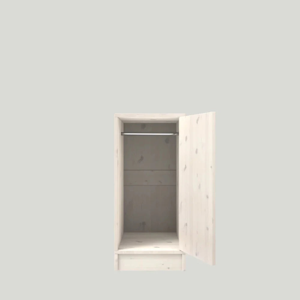 Lifetime Kidsrooms ALL-IN-ONE Armoire avec étagère et tringle à vêtements Whitewash