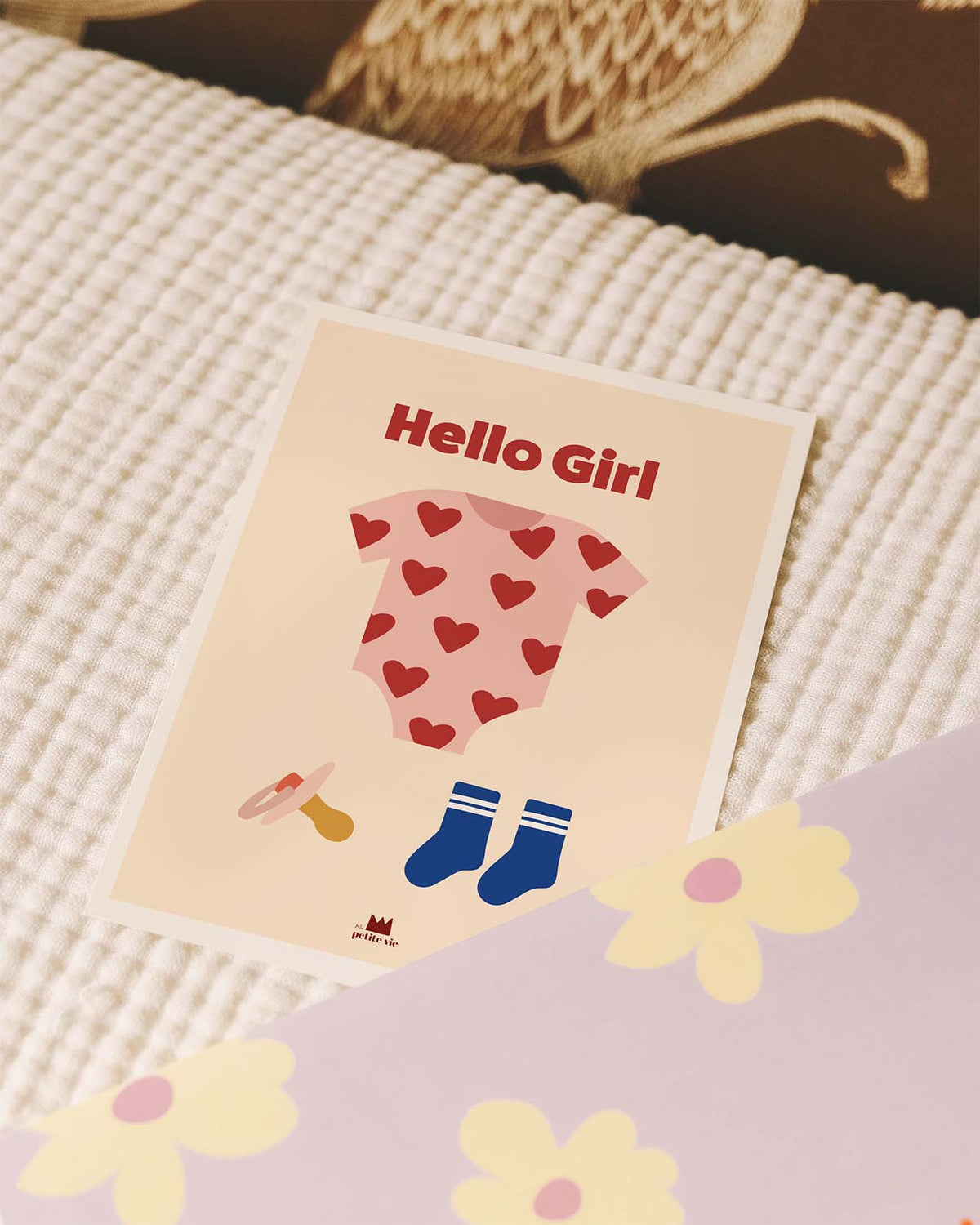 Ma Petite Vie birth card Hello Girl