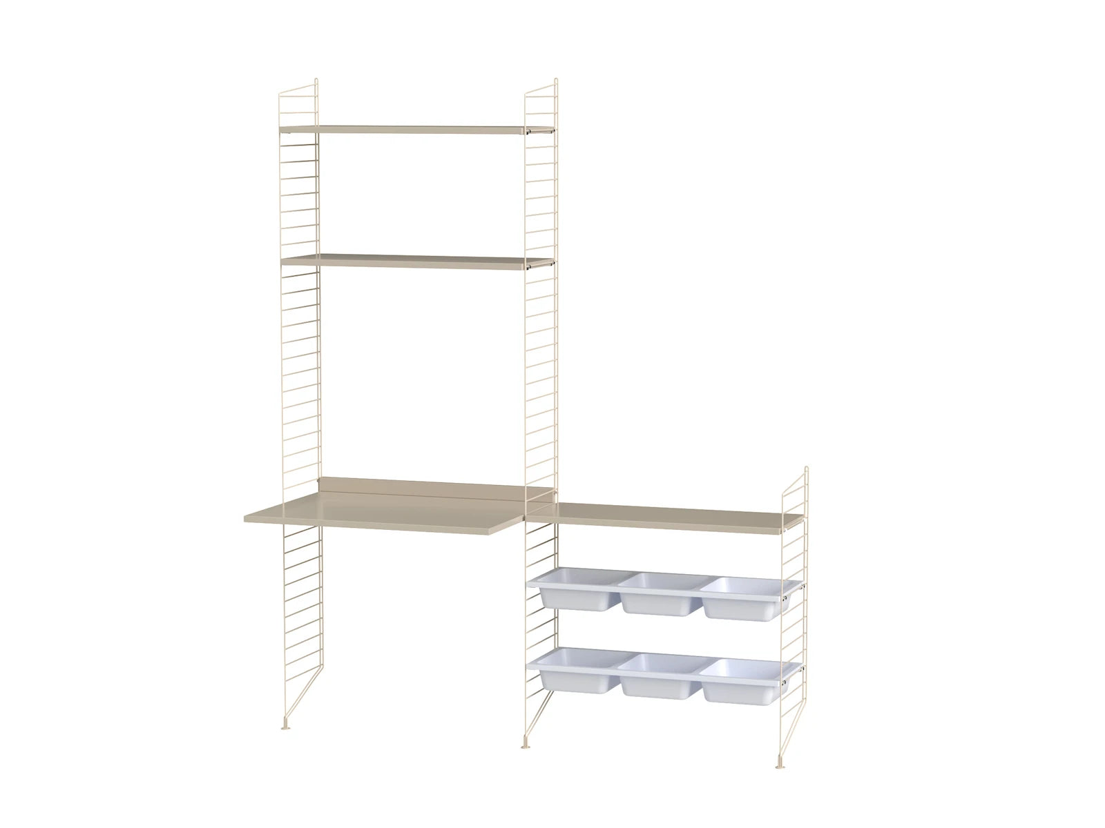 String Furniture Children's room E Beige / Beige shelving system