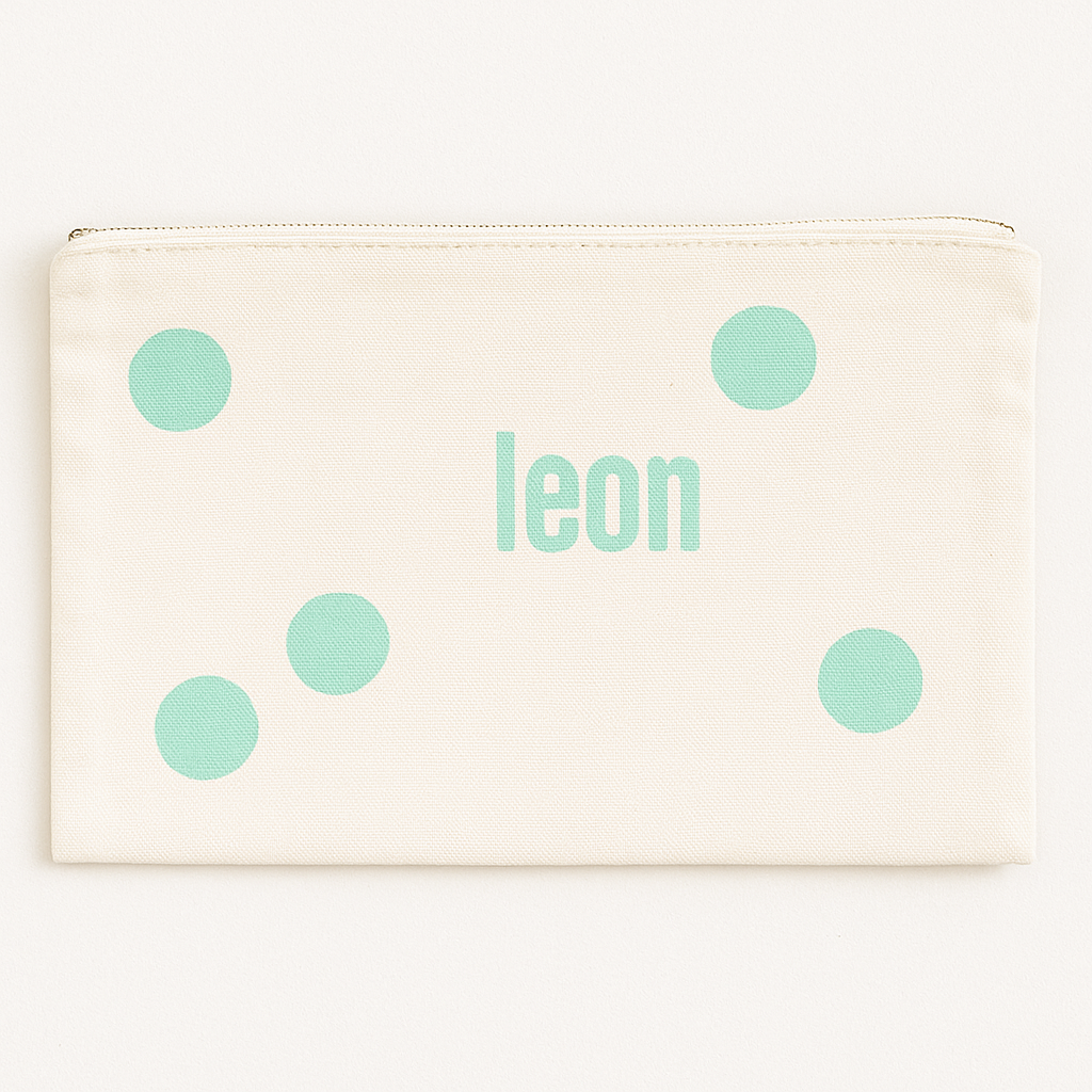 Francis Ebet toiletry bag dots dark blue