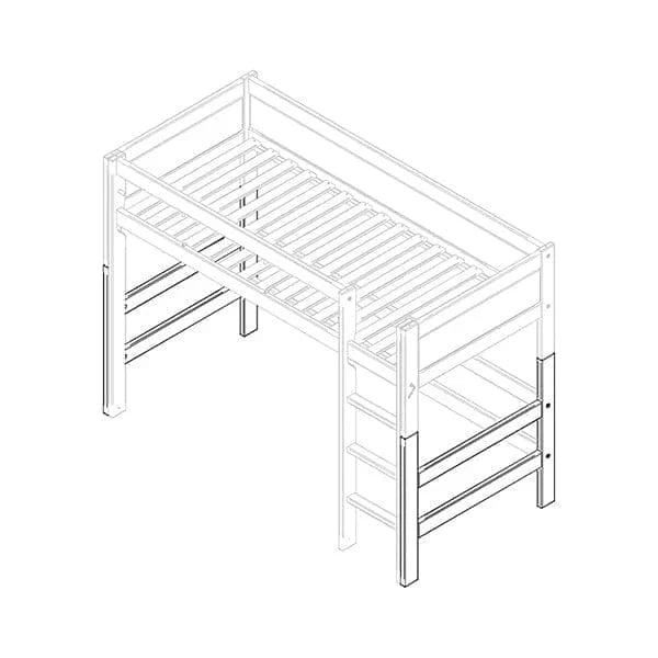 Lifetime Kidsrooms base frame for loft bed 152 cm Whitewash