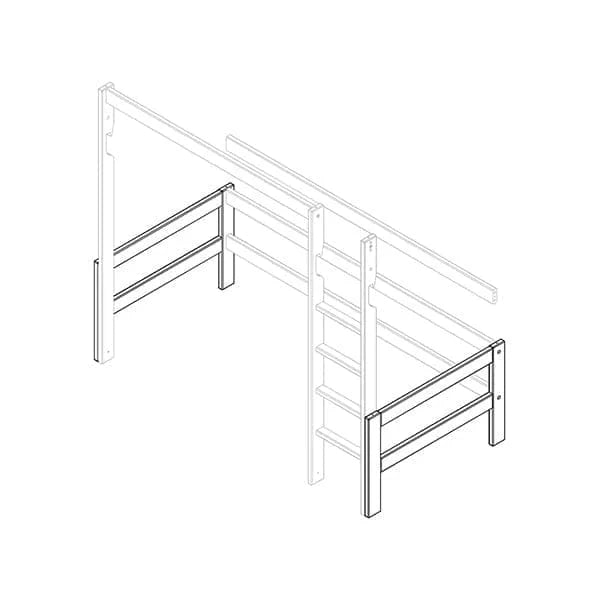 Lifetime Kidsrooms base frame for loft bed 177 cm Whitewash