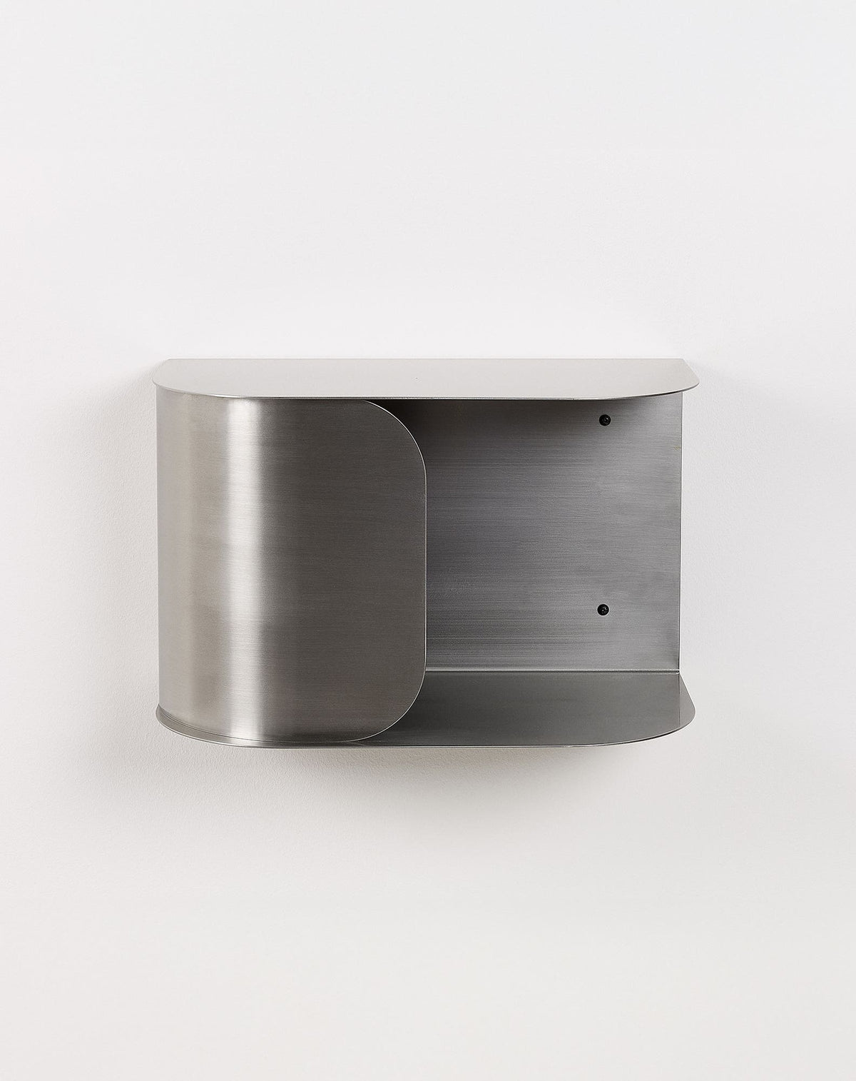 Nobodinoz brushed stainless steel wall bedside table