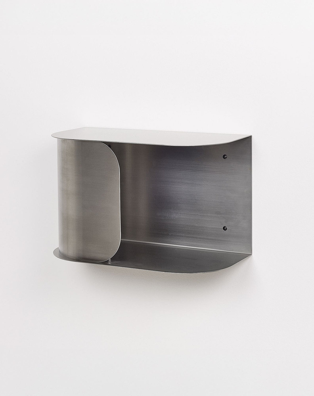 Nobodinoz brushed stainless steel wall bedside table