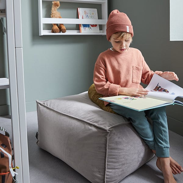 Lifetime Kidsrooms Velour Pouf - Grey