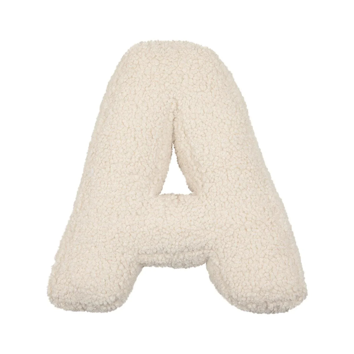Betty's Home Coussin Lettres A Crème Bouclé