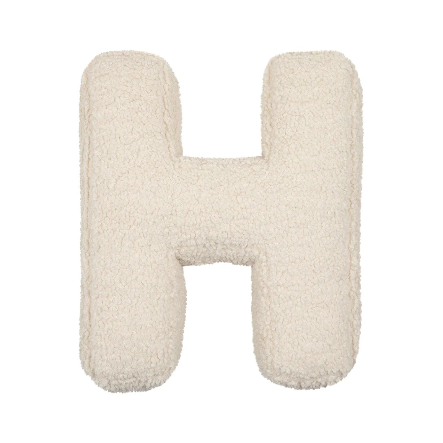 H Creme Boucle Buchstabenkissen