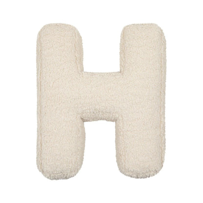 H Creme Boucle Buchstabenkissen
