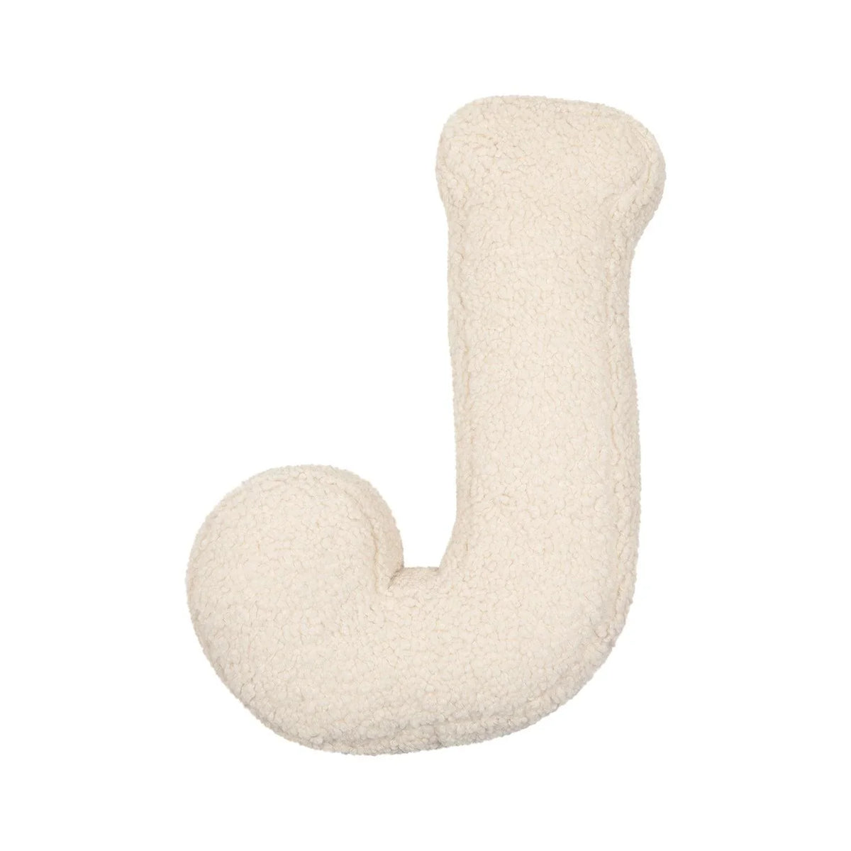 Betty's Home Coussin Lettres J Crème Bouclé