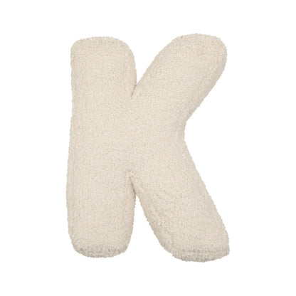 K Creme Boucle Buchstabenkissen