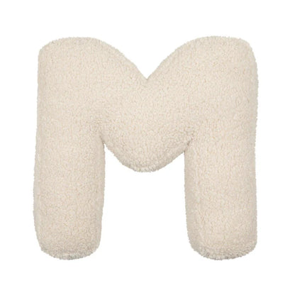 M Creme Boucle Buchstabenkissen