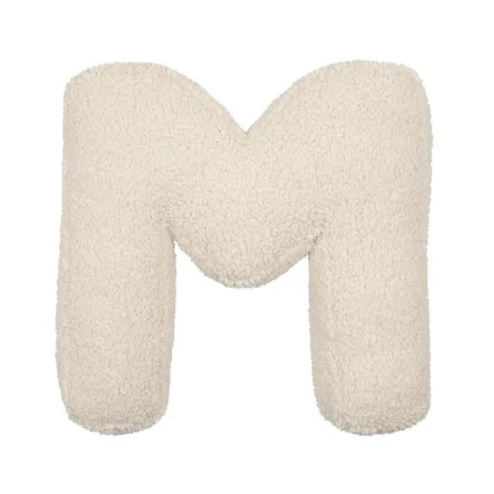 Betty's Home cuscino lettera M crema bouclé