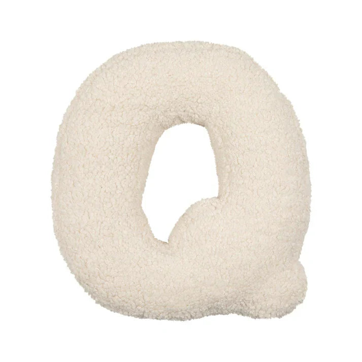 Betty's Home cuscino lettera Q crema bouclé