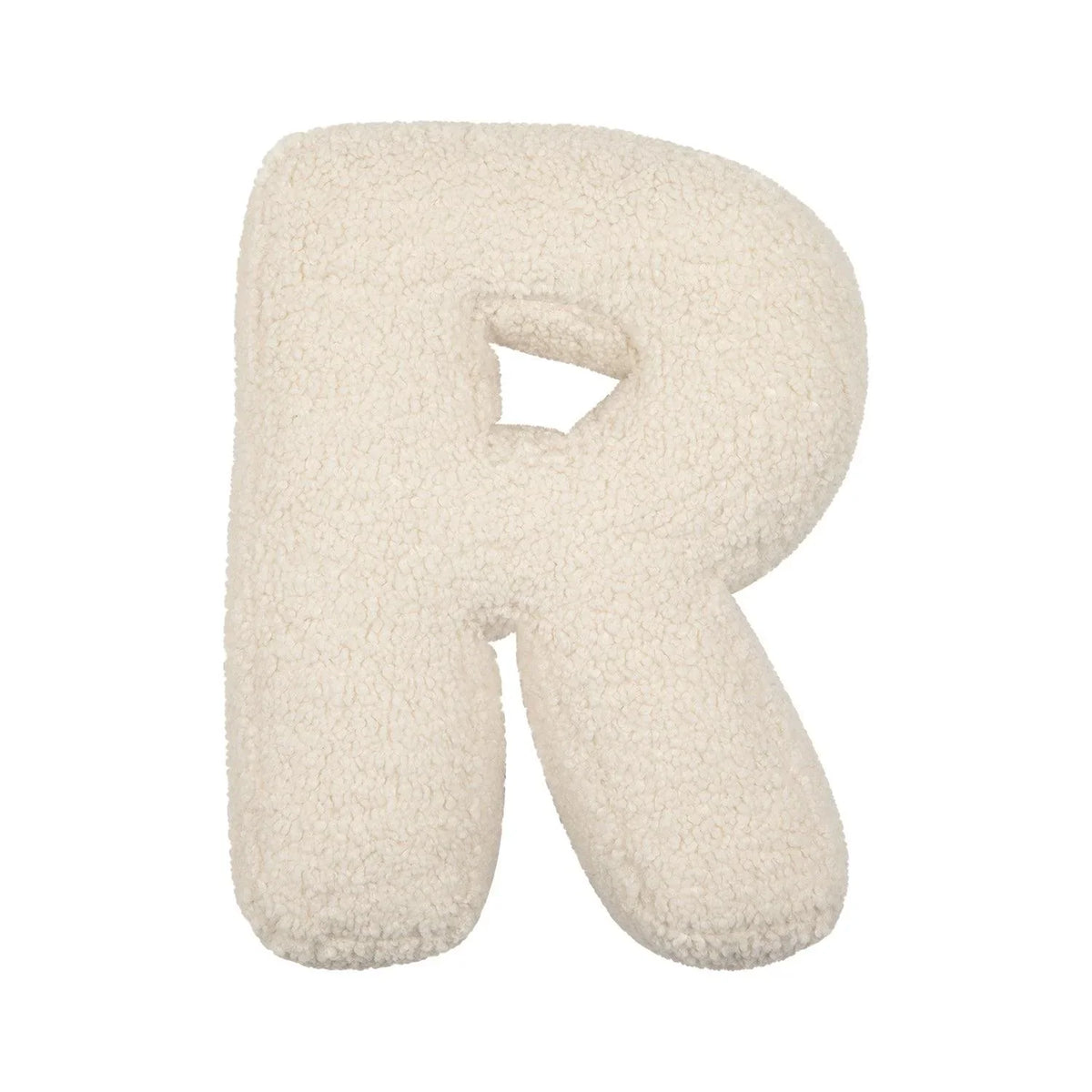 Betty's Home Coussin Lettres R Crème Bouclé