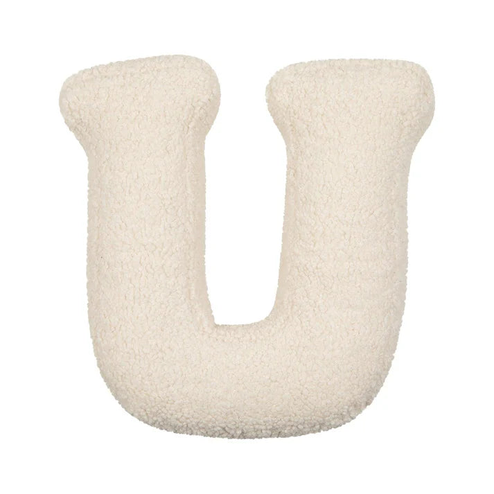 U Creme Boucle Buchstabenkissen