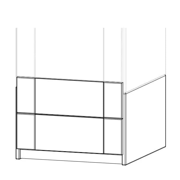 Lifetime Kidsrooms Élément bas de l'armoire avec 2 tiroirs - 50 cm Blanc