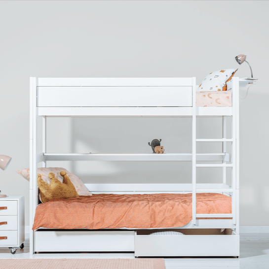 Lifetime Kidsrooms Etagenbett 120 mit Leiter Whitewash