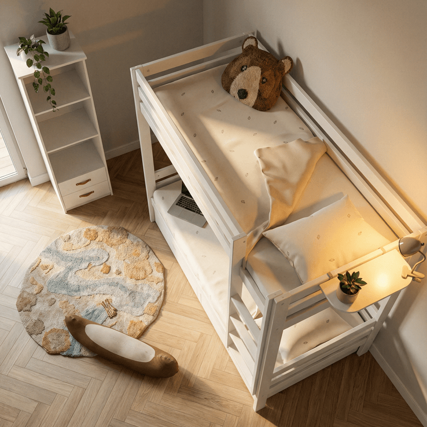 Lifetime Kidsrooms Etagenbett mit Leiter  – Elements Weiss