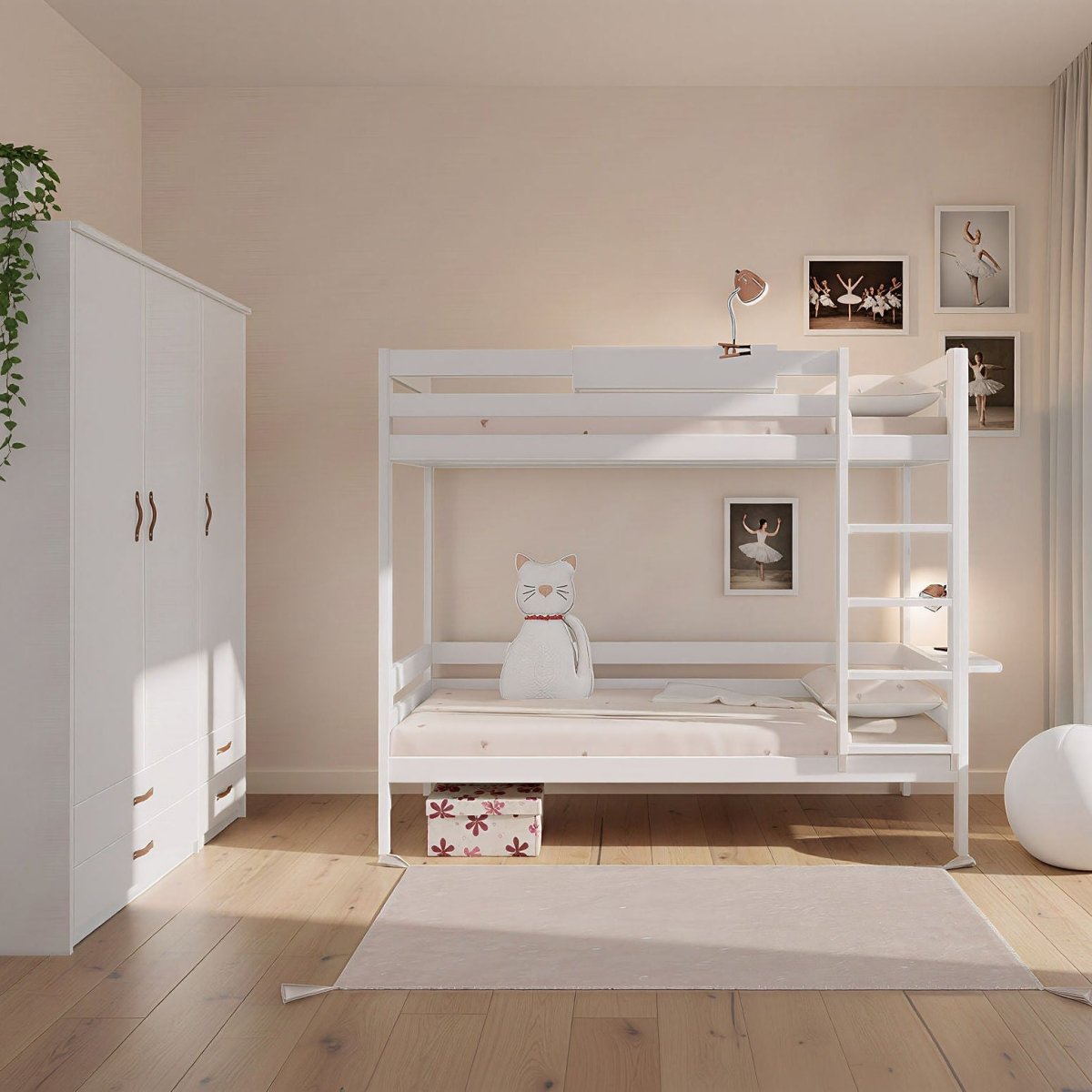 Lifetime Kidsrooms Etagenbett mit Leiter  – Elements Weiss
