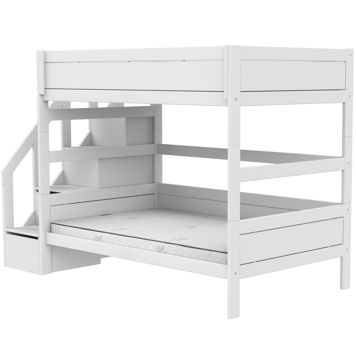 Letto a castello Lifetime Kidsrooms 120 con scale Bianco