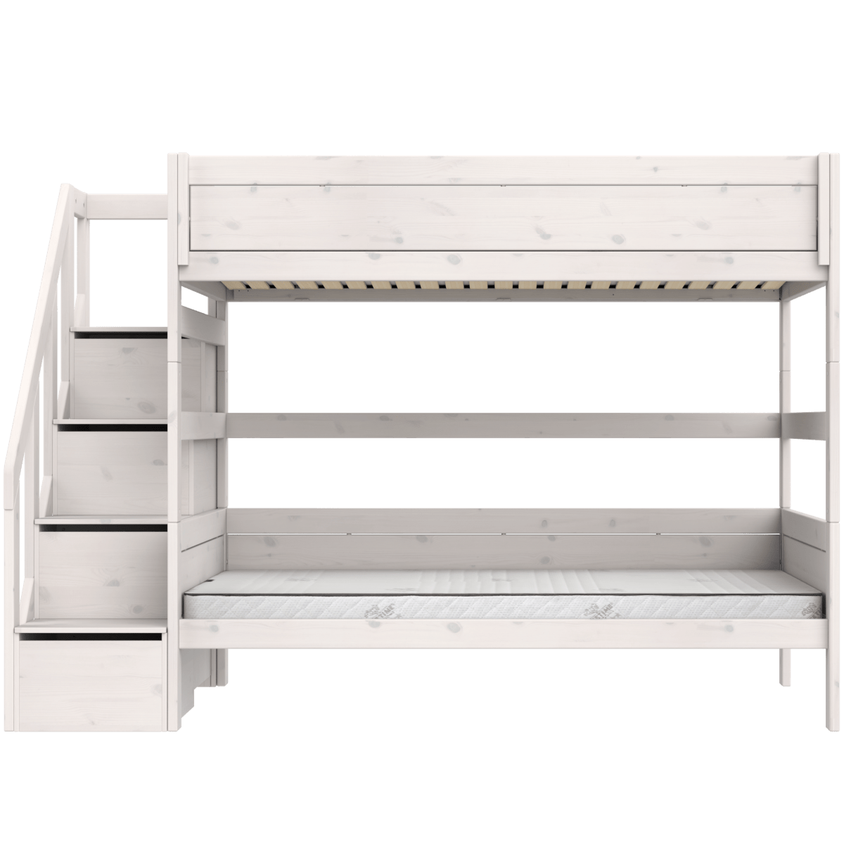 Letto a castello Lifetime Kidsrooms 120 con scale Bianco