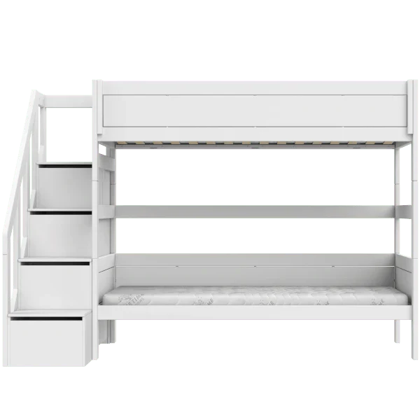 Lifetime Kidsrooms Lit superposé avec escalier - Original Blanc