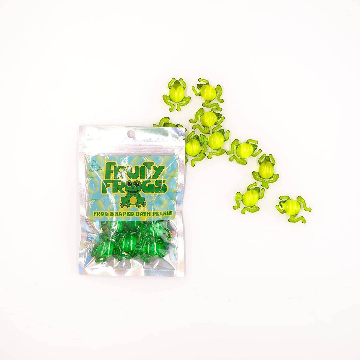 Bare Boutique Fruity Frogs perle da bagno kiwi 10 pezzi