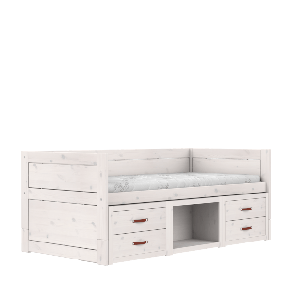 Lifetime Kidsrooms Tagesbett mit Schubladen und Stauraum - Original Whitewash