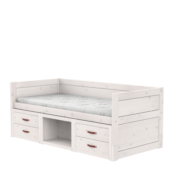 Lifetime Kidsrooms Tagesbett mit Schubladen und Stauraum - Original Whitewash