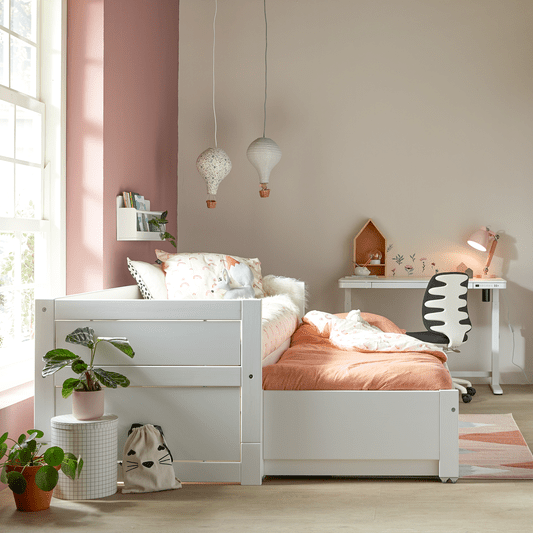 Lifetime Kidsrooms Lit de jour avec lit d'appoint & tiroir de lit - Original Blanc