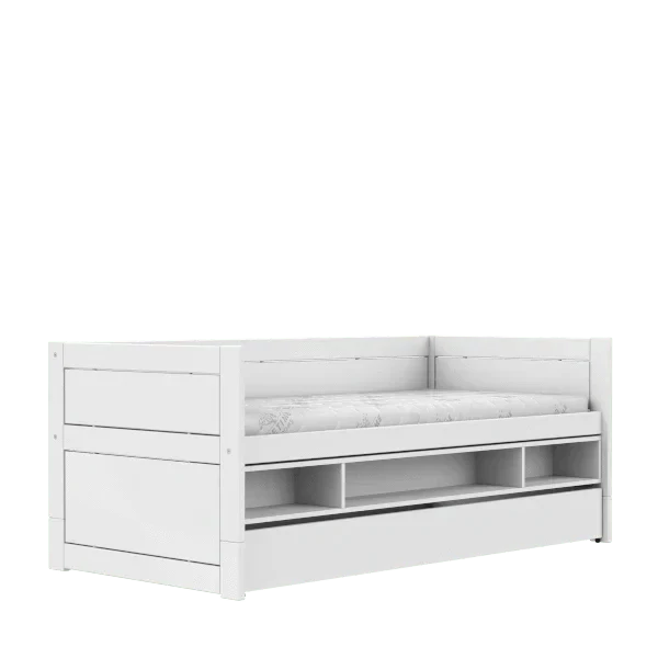 Lifetime Kidsrooms day bed with storage space and bed drawer - Original Whitewash