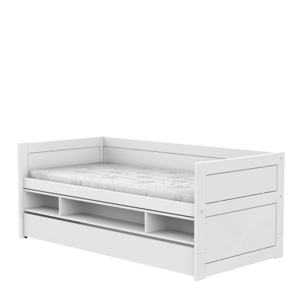 Lifetime Kidsrooms day bed with storage space and bed drawer - Original Whitewash