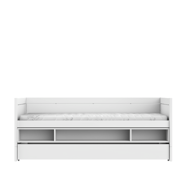Lifetime Kidsrooms day bed with storage space and bed drawer - Original Whitewash