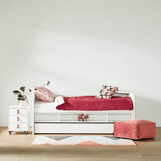 Lifetime Kidsrooms Lit de jour avec étagère et tiroir de lit - Breeze Blanc