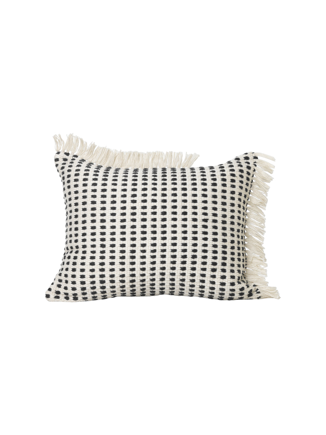 Ferm Living Way Coussin Rect. - Off-whitehite/Blue