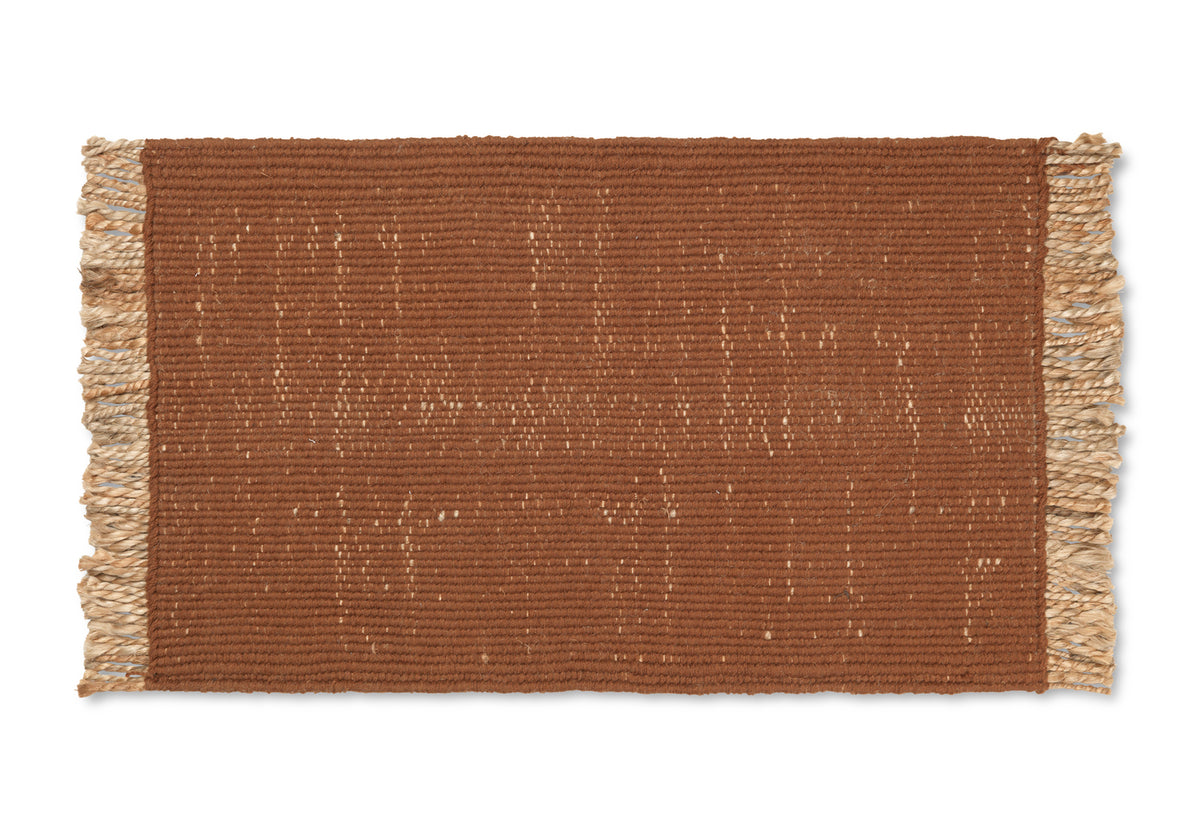 Ferm Living Block Mat - Mattone scuro/Naturale