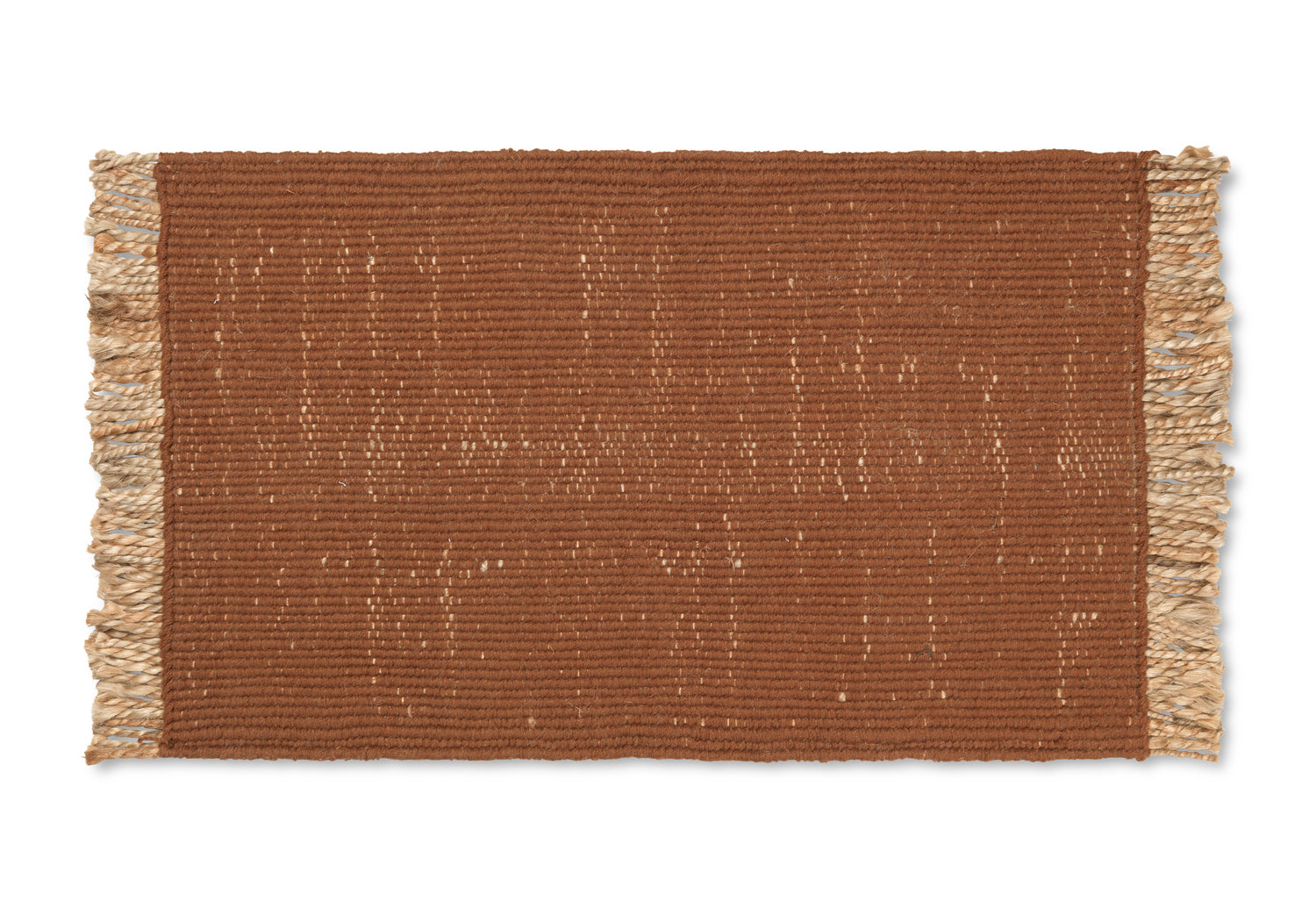 Ferm Living Block Mat - Dark Brick/Natural