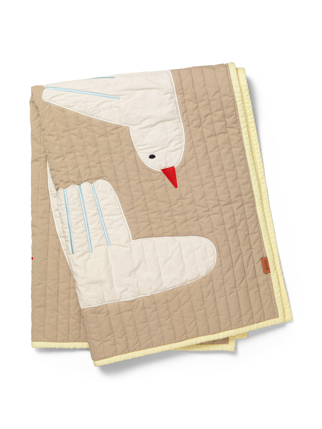 Ferm Living Bird gesteppt Decke - Sand