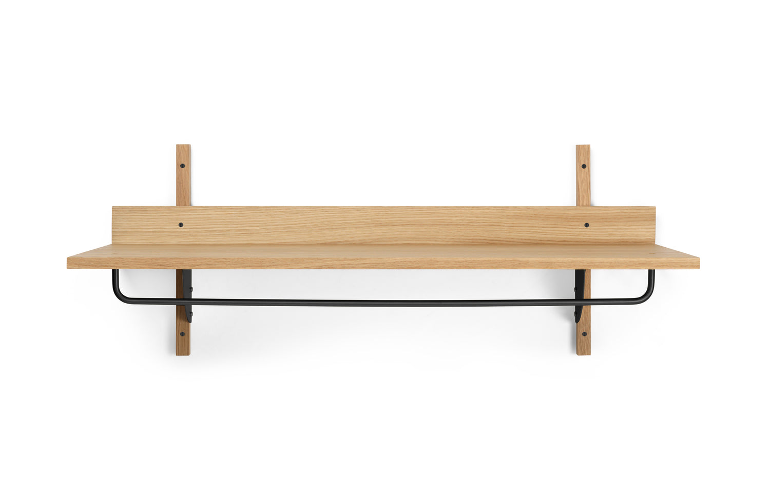 Ferm Living Sector Wardrobe Shelf - Oak/Black Brass