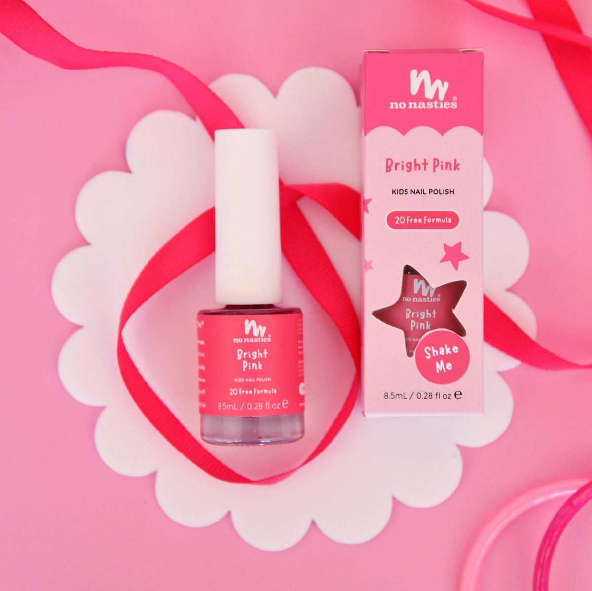 No Nasties Kids Kindernagellack Leuchtpink